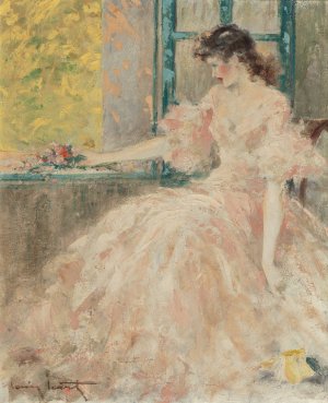 Femme Pensive by Louis Icart Oil Painting