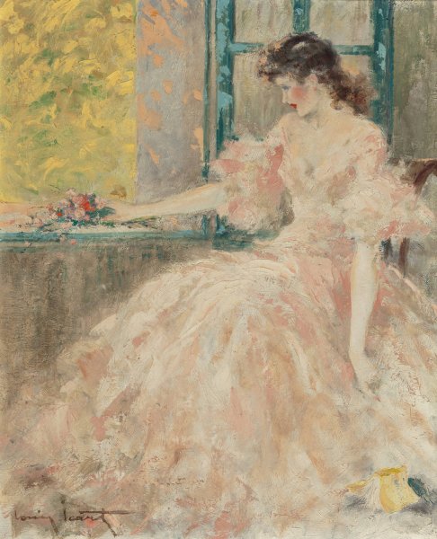 Main Product Photo of Femme Pensive Painting by Louis Icart