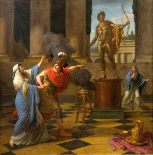 Alexander Consulting the Oracle of Apollo by Louis-Jean-Francois Lagrenee Oil Painting