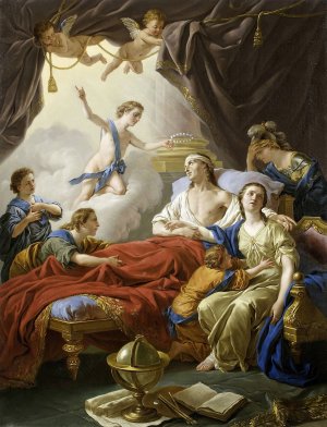 Allegory On The Death Of The Dauphin by Louis-Jean-Francois Lagrenee Oil Painting