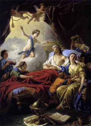 Allegory on the Death of the Dauphin by Louis-Jean-Francois Lagrenee - Oil Painting Reproduction