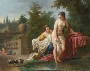 David and Bathsheba by Louis-Jean-Francois Lagrenee Oil Painting