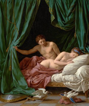 Mars and Venus, Allegory of Peace by Louis-Jean-Francois Lagrenee Oil Painting