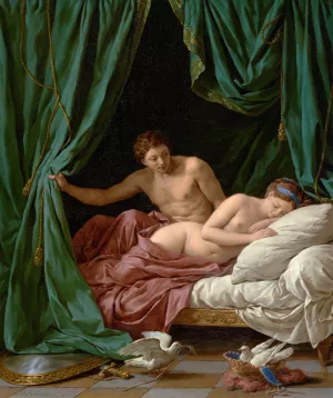 Mars and Venus, Allegory of Peace by Louis-Jean-Francois Lagrenee Oil Painting