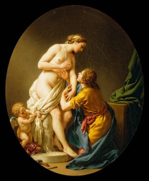 Pygmalion and Galatea by Louis-Jean-Francois Lagrenee Oil Painting