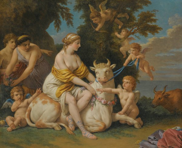 Main Product Photo of The Rape Of Europa Painting by Louis-Jean-Francois Lagrenee