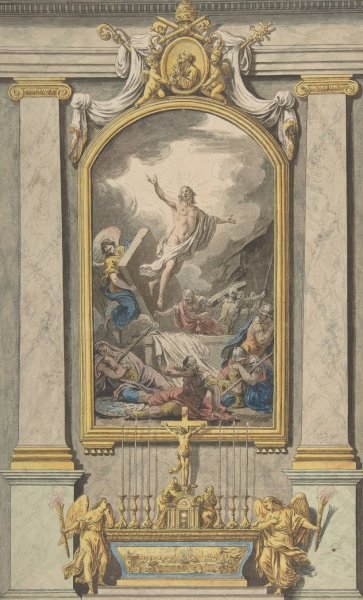 Main Product Photo of The Resurrection  Painting by Louis-Jean-Francois Lagrenee