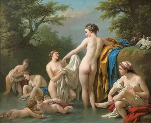 Venus and Nymphs Bathing by Louis-Jean-Francois Lagrenee Oil Painting