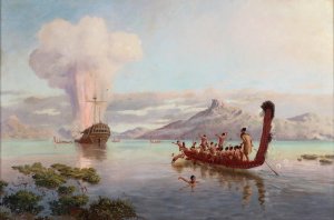 The blowing up of the Boyd by Louis John Steele Oil Painting