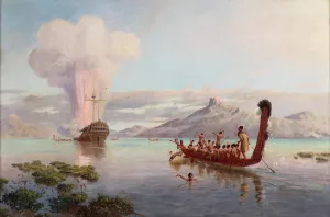 The blowing up of the Boyd by Louis John Steele Oil Painting