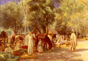Marche En Kabylie by Louis Joseph Anthonissen Oil Painting