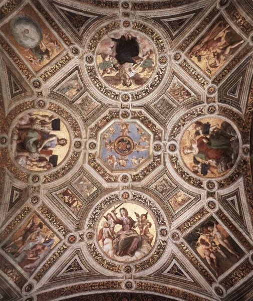 Main Product Photo of Ceiling (Stanza della Segnatura) Painting by Louis-Joseph-Raphael Collin