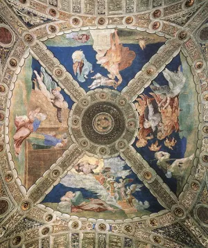 Ceiling (Stanza di Eliodoro) by Louis-Joseph-Raphael Collin - Oil Painting Reproduction