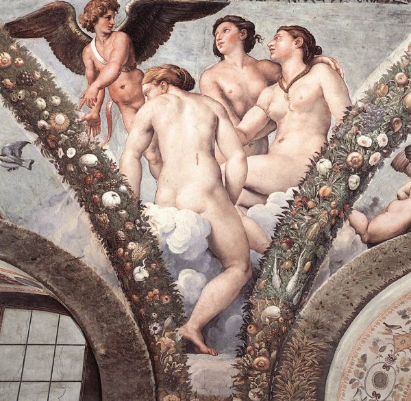 Main Product Photo of Cupid and the Three Graces Painting by Louis-Joseph-Raphael Collin