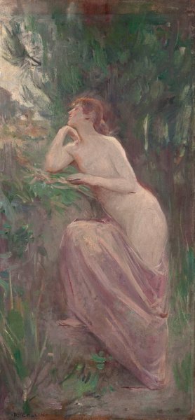 La Poesie by Louis-Joseph-Raphael Collin Oil Painting