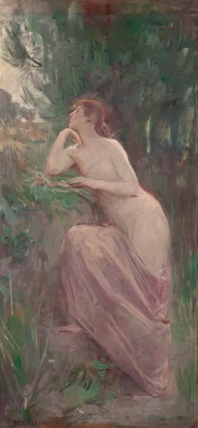 La Poesie by Louis-Joseph-Raphael Collin Oil Painting