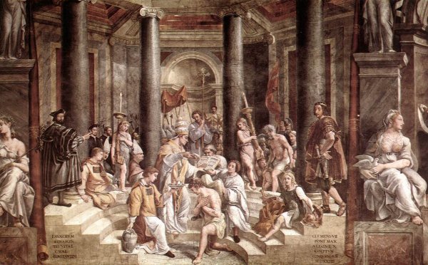 Main Product Photo of The Baptism of Constantine Painting by Louis-Joseph-Raphael Collin