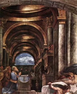 The Expulsion of Heliodorus from the Temple (Detail 2) by Louis-Joseph-Raphael Collin Oil Painting