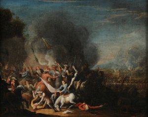 Bataille by Louis Joseph Watteau Oil Painting