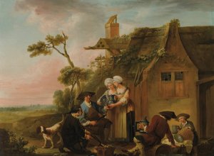 The Tin Merchant by Louis Joseph Watteau Oil Painting