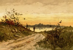 Early Morning by Louis Kinney Harlow Oil Painting
