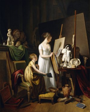 A Painter's Studio by Louis Leopold Boilly Oil Painting