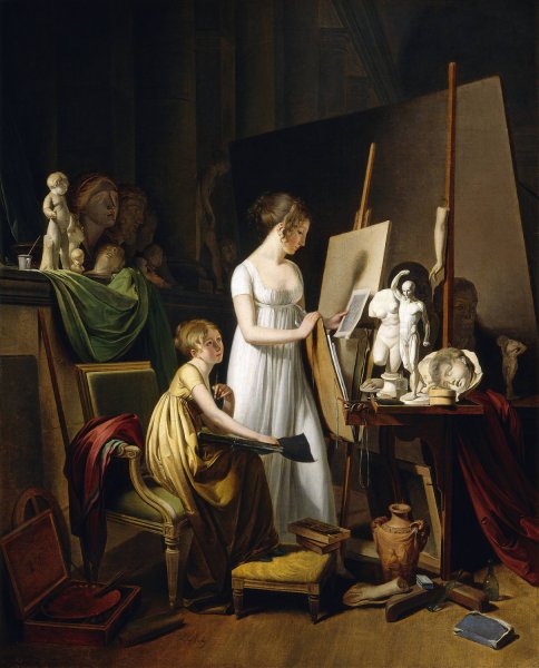 A Painter's Studio  by Louis Leopold Boilly - Hand-Painted Oil Painting Reproduction