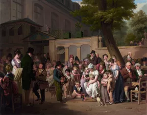 Entrance to the Jardin Turc by Louis Leopold Boilly Oil Painting