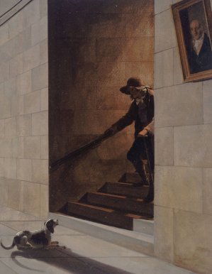 La Descente de l'escalier by Louis Leopold Boilly Oil Painting