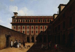 La Prison Des Madelonnettes, Rue Des Fontaines by Louis Leopold Boilly Oil Painting