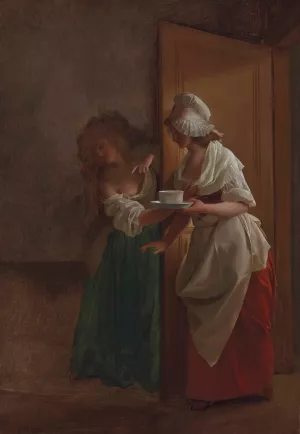 La tasse de chocolat by Louis Leopold Boilly Oil Painting