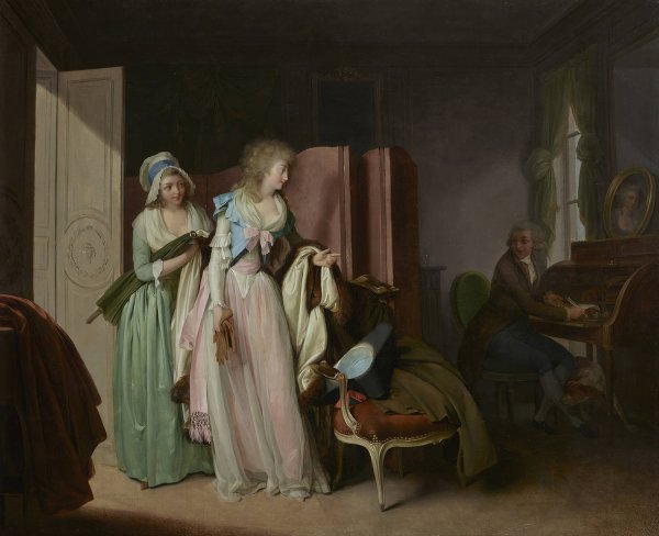 La visite rendue  by Louis Leopold Boilly - Hand-Painted Oil Painting Reproduction