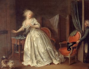 Le Depart precipite by Louis Leopold Boilly Oil Painting