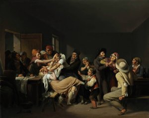 Les Femmes se battent by Louis Leopold Boilly Oil Painting