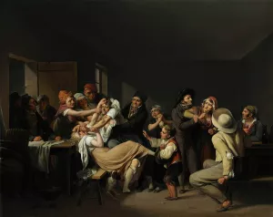 Les Femmes se battent by Louis Leopold Boilly Oil Painting