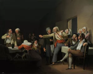 Les Hommes se disputent by Louis Leopold Boilly Oil Painting