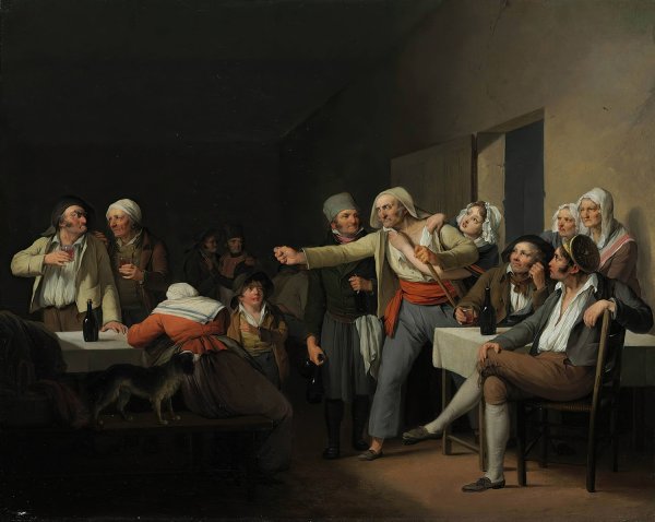 Les Hommes se disputent  by Louis Leopold Boilly - Hand-Painted Oil Painting Reproduction