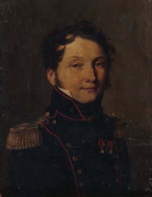 Portrait dit du capitaine Jules Raulin by Louis Leopold Boilly Oil Painting