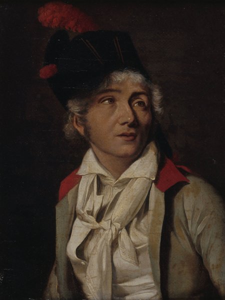 Portrait d'un acteur, en veste blanche a collet rouge  by Louis Leopold Boilly - Hand-Painted Oil Painting Reproduction