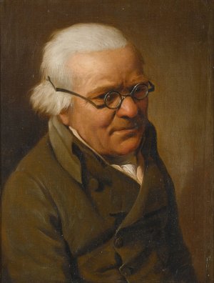 Portrait Of A White-Haired Man, Half Length, Wearing Glasses by Louis Leopold Boilly Oil Painting