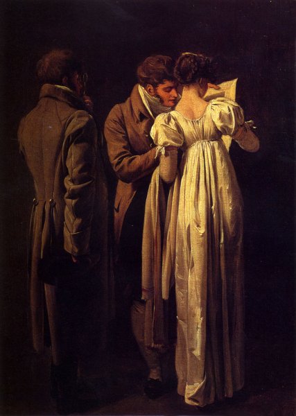 The Amateur Print Collectors by Louis Leopold Boilly - Hand-Painted Oil Painting Reproduction