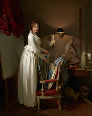 The Artist's Wife In His Studio by Louis Leopold Boilly Oil Painting