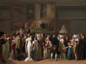 The Public Viewing David's Coronation at the Louvre by Louis Leopold Boilly Oil Painting