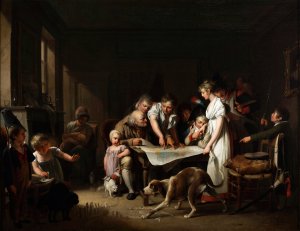 The Reading of the Bulletin of the Grand Army by Louis Leopold Boilly Oil Painting