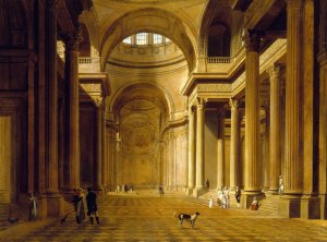 Vue Interieure Du Pantheon by Louis Leopold Boilly Oil Painting