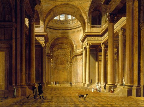 Main Product Photo of Vue Interieure Du Pantheon  Painting by Louis Leopold Boilly