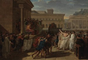 Brutus Listening to the Ambassadors from the Tarquins by Louis Lafitte Oil Painting