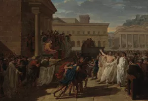Brutus Listening to the Ambassadors from the Tarquins by Louis Lafitte Oil Painting