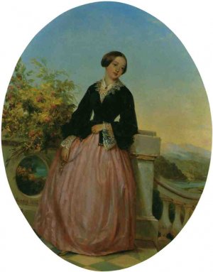 A Young Woman on a Balcony