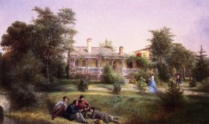 Reminiscing by the River by Louis Lang Oil Painting